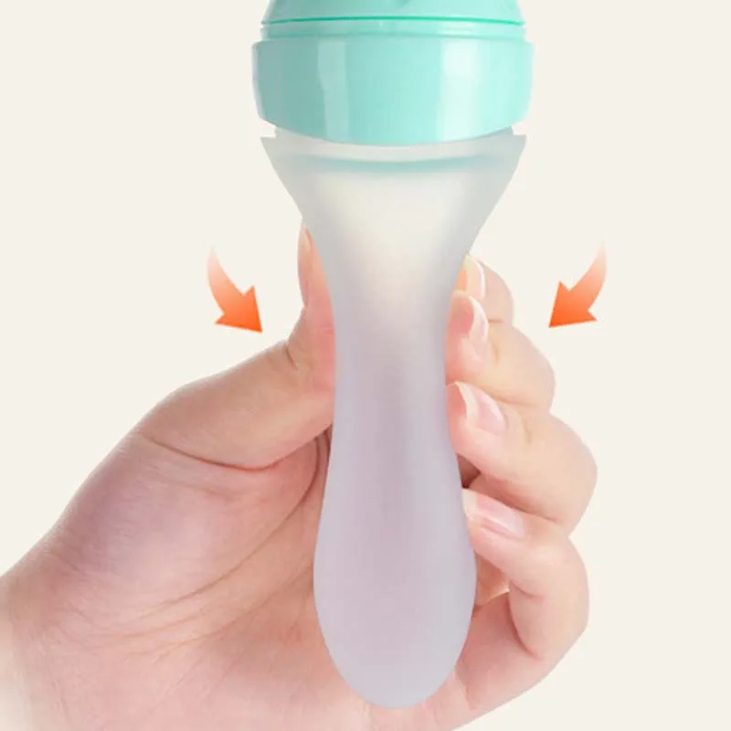 Брендовая детская соковыжимая ложка, силиконовая бутылка, 90 мл, в форме тыквы, для младенцев, для малышей, растительная пища, добавки, бутылочка для кормления, 1 шт
