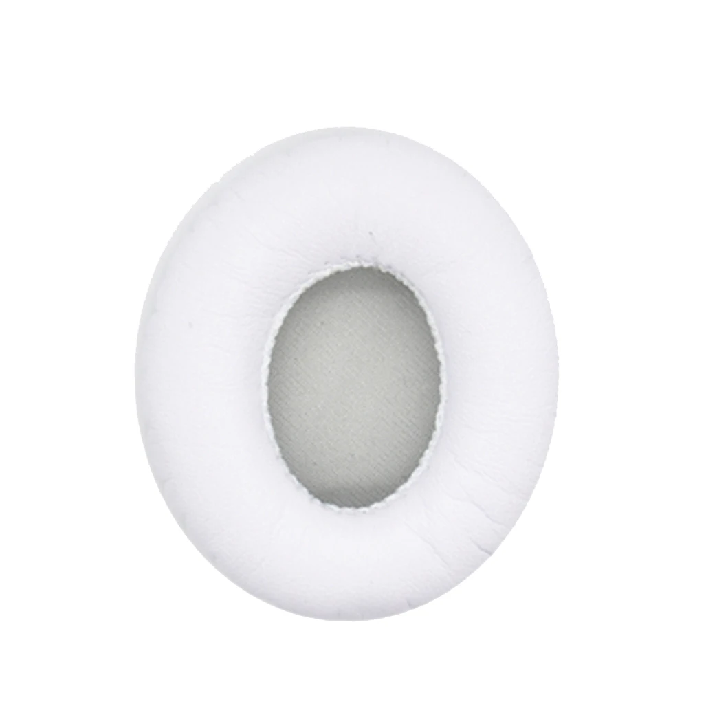 1 Pair Replacement Soft Ear Pads Earpads Cushions Covers Replacement for Beats Solo   1.0 Headset White