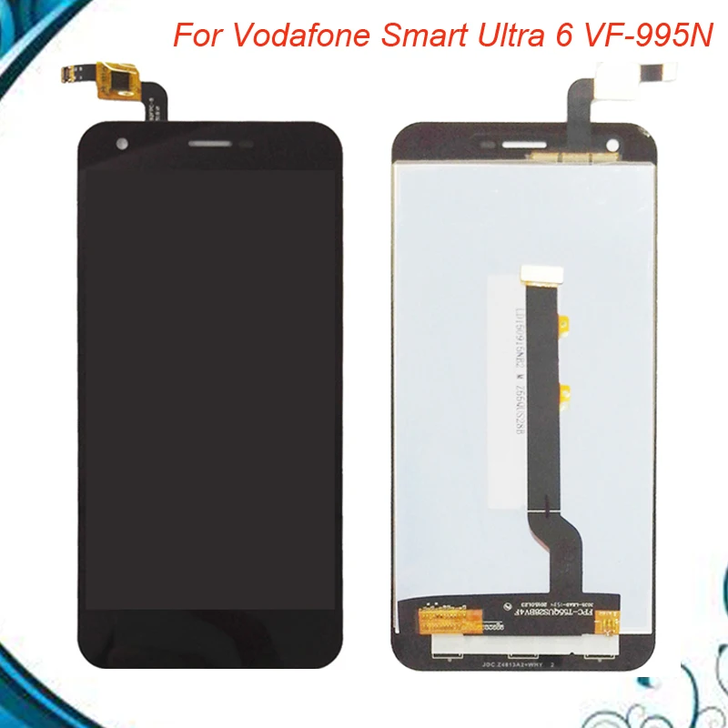 Черный Белый Для Vodafone Smart Ultra 6 VF-995N VF995N VF995 ЖК-дисплей с сенсорным экраном дигитайзер в сборе с/без рамки