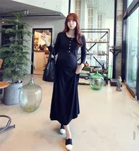 2016 Korean Spring Autumn Maternity Long Sleeved Dress Maternity Clothes For Pregnant Women Dress Pregnancy Dress Nursing Skirt