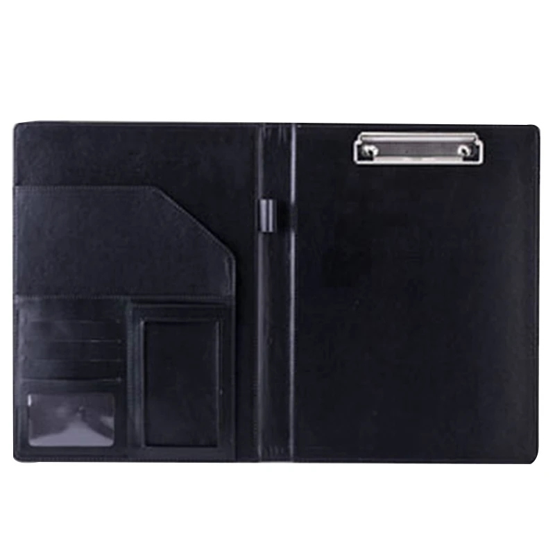 

A4 Leather Folder Padfolio Multi-Function Office Organizer Planner Notebook School Office Padfolio Folder For Documents Docume