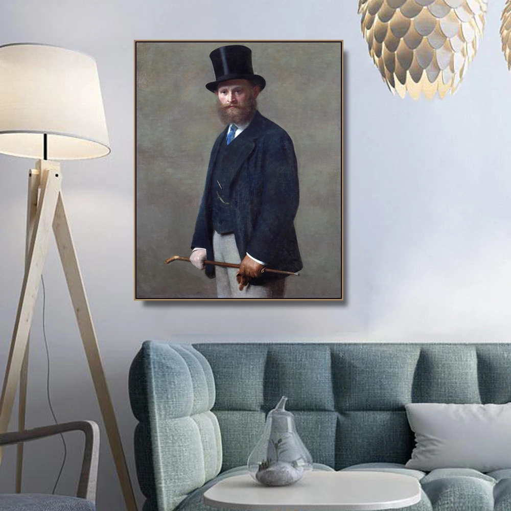 

Edouard Manet by Henri Fantin-Latour Canvas Poster and Print Canvas Painting Decorative Picture for Living Room Home Decor