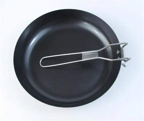 foldable handle steel fry pan outdoor camping pan folding handle fry pan folding pan foldable pan