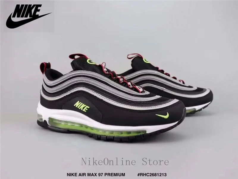 NIKE Air Max 97 Премиум Для мужчин кроссовки обувь Атлетическая для активного отдыха обувь высокого качества Для мужчин амортизирующий