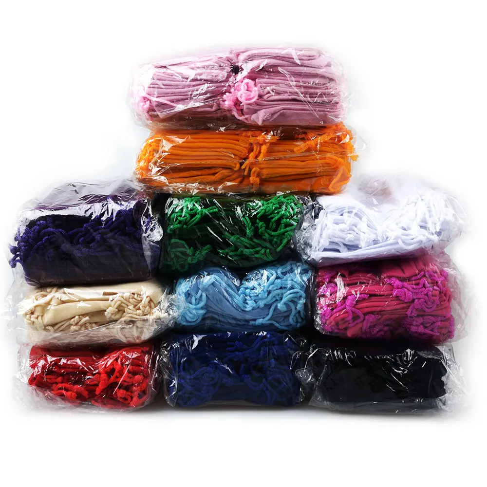 10pcs/lot 5x7cm 7x9cm 9x12cm Coloful Velvet Pouches Jewelry Packaging Display Drawstring Packing Gift Bags & Pouches