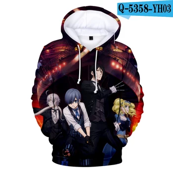 

Hip hop Boy's 3D Hoodies Black Butler Men/Women Harajuku Casual Cool Sweatshirt 3D Print Black Butler Anime Hoodie Pullover Top