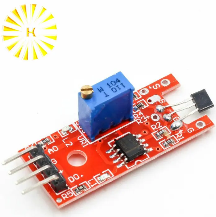 

1pcs 4pin KY-024 Linear Magnetic Hall Switches Speed Counting Sensor Module