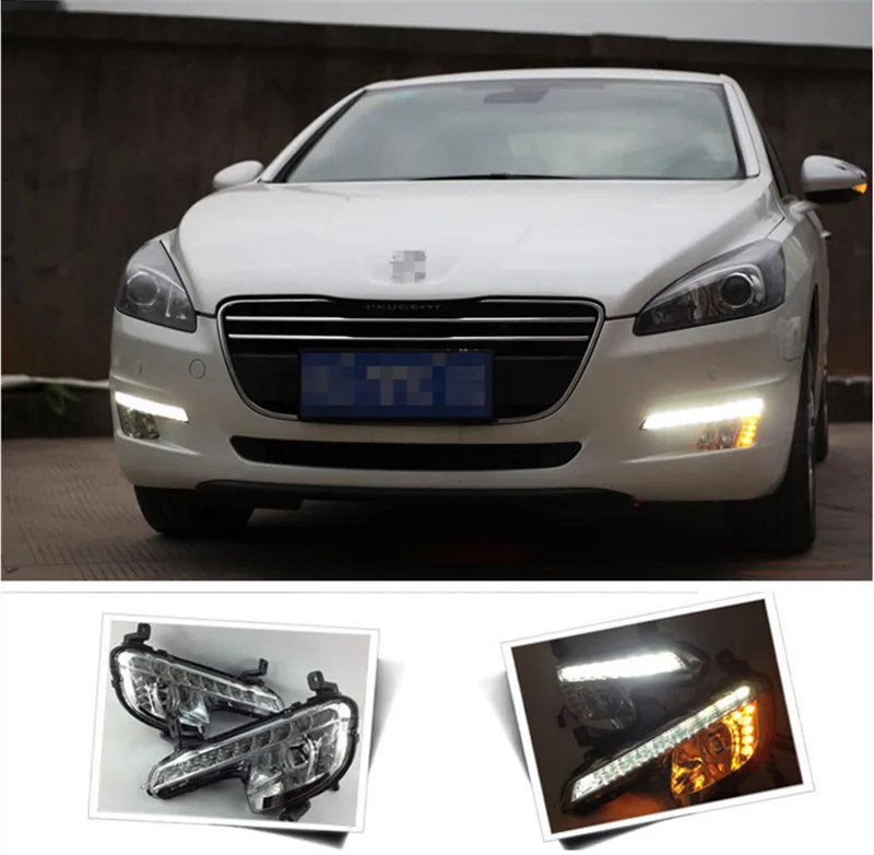 

LED DRL Daytime Running Light For Peugeot 508 2011 2012 2013 LED Driving Fog Lamp