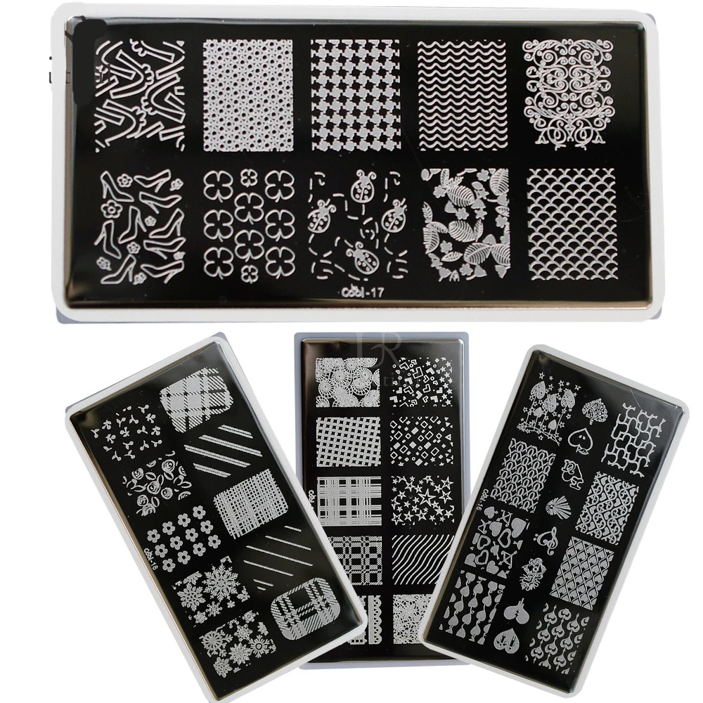 

1pcs 12x6cm Stainless Steel Nail Art Image Stamping Plates Simple Stamp Polish Stencil Stamp Polish Stencil BELesCool17-20