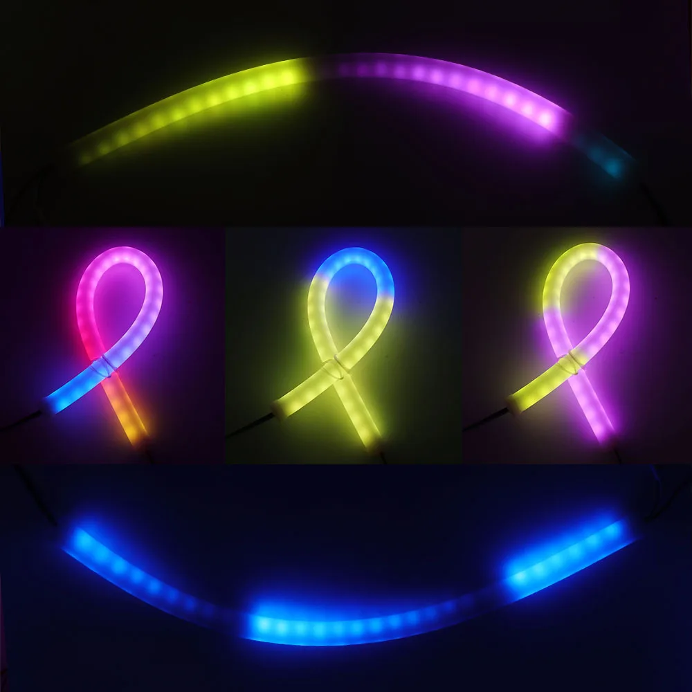 DC5V 12В светодиодный неоновый свет SK6812 WS2811 SMD 5050 RGB полноцветный гибкий