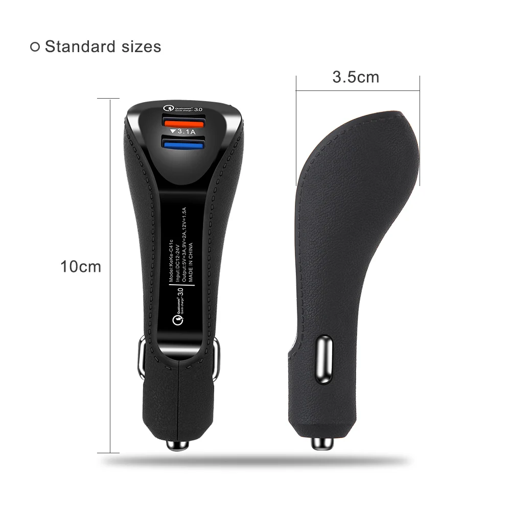 Suhach QC 3.0 شاحن سيارة سريعة تهمة الهاتف المحمول شاحن المزدوج USB لهواوي Xiaomi سامسونج 2 ميناء USB سريع شاحن سيارة