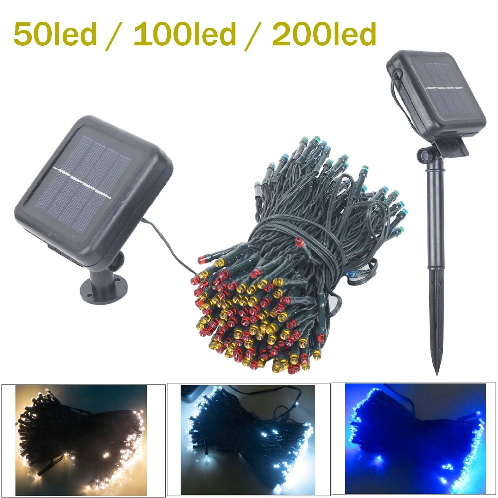 UK 50/100/200 DEL solaire fée lumières String Jardin Extérieur Mariage Fête Noël UK 50/100/200 DEL solaire fée lumières String Jardin Extérieur Mariage Fête Noël