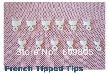 

Freeshipping - 600 tips Medium White french nail wrap tips / French Tipped tips