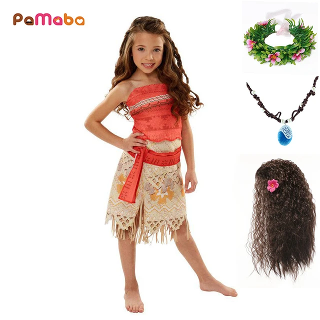 Princess Moana Cosplay Costume Children Vaiana  Moana Costume Kids Pattern  - 2023 - Aliexpress