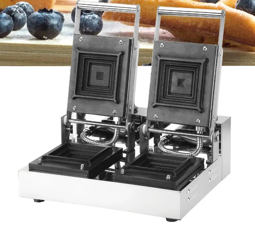 Free Shipping Electric 2 slice Square Loaf Bread Sandwich Press Maker Machine Toaster Grill