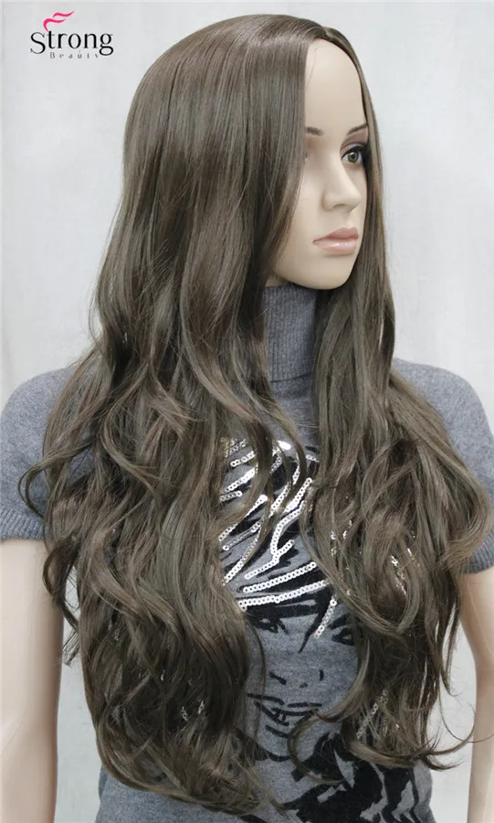 RG-9860 #8 light Brown Long nature wavy wig (2)