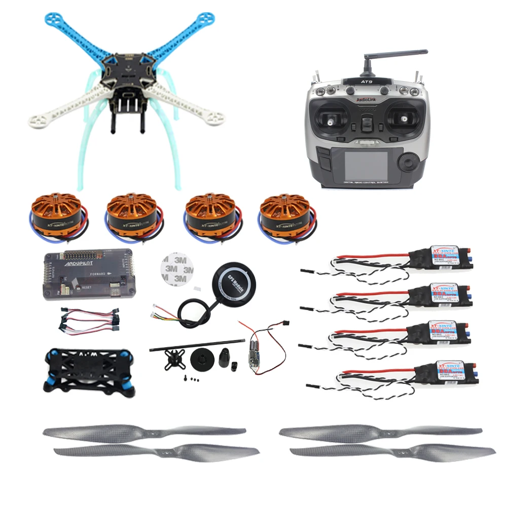  APM2.8 DIY GPS Drone 500mm Multi-rotor mit 700KV Motor 30A ESC 6CH 9CH Transmitter KEIN Ladegerät F
