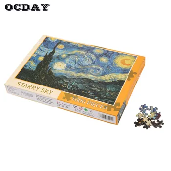 

OCDAY 1000pcs/set 4 Types Puzzle DIY Kids Jigsaw Puzzles Landscape Paper Jigsaw Educational Toys for Children Adult Puzzles Hot