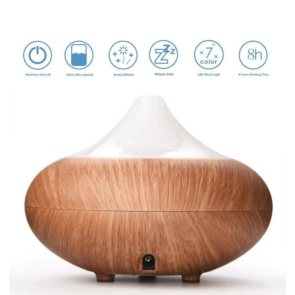 

7 Colors LED Light Ultrasonic Essential Oil Aroma Diffuser Air Purifier Humidifier For Home House Office Garden