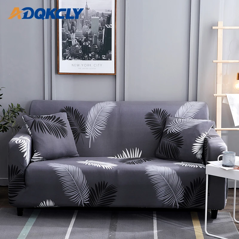 

Modern Simple Corner/L-shape Tight Wrap Sofa Cover Spandex all-inclusive Printed Couch Cover size for 1/2/3/4 Seaters Covers