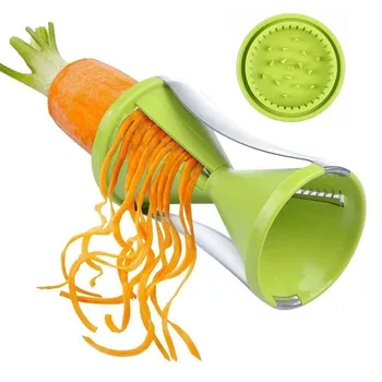 

1pcs Kitchen Gadget Funnel Model Spiral Slicer Vegetable Shred Device Cutter Cooking Tool Carrot Grater Kitchen Accessories