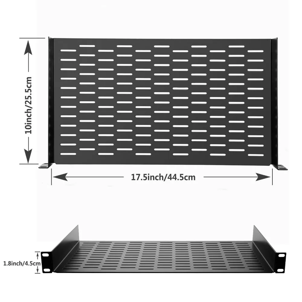 Neewer 1U универсальный стеллаж лоток с вентиляционным дизайном подходит для студии и постоянной установки(черный