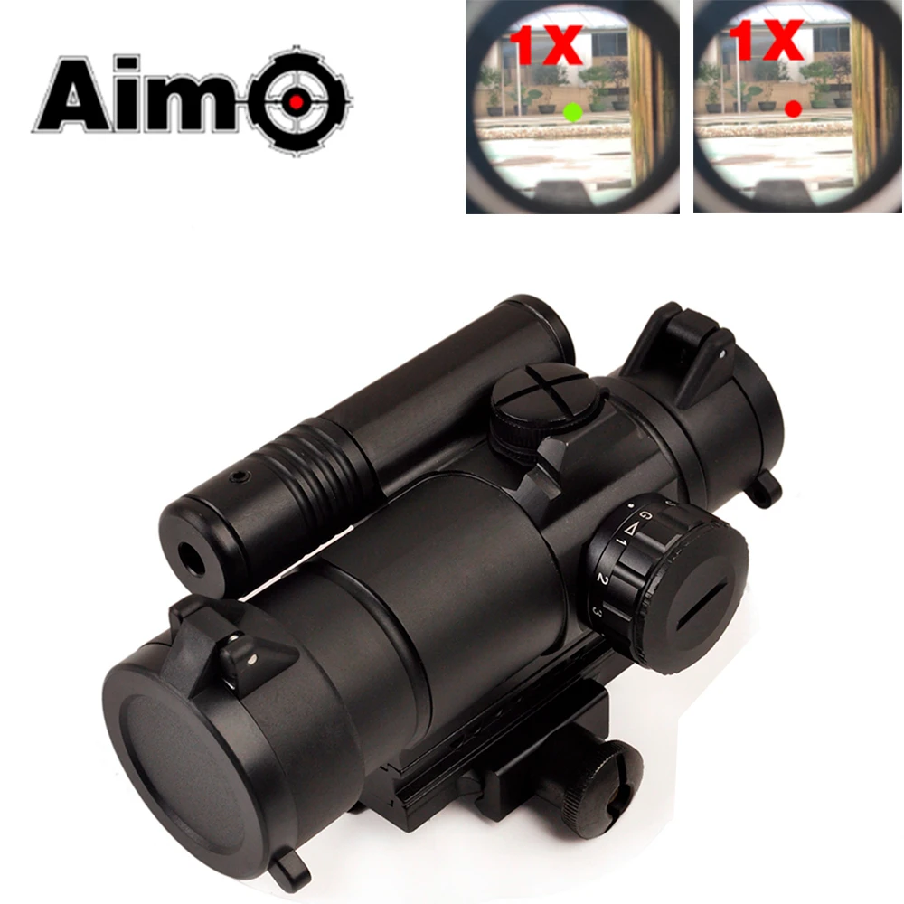 

Aim-O Tactical Telescopica M4 Red/Green Dot Laser Riflescopes Airsoft Scope 20mm Rail Mount Colimador AO3047 Hunting Optics