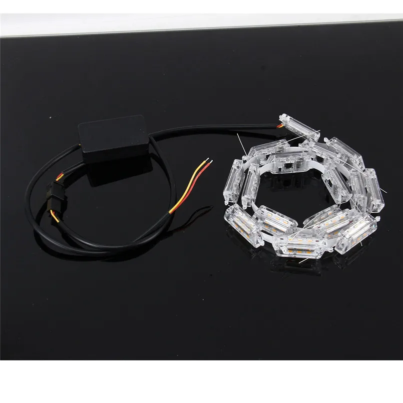 2Pcs Car LED Strip Light For Headlight Sequential Flasher Flowing