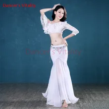 Жизненная сила танцовщицы танца живота. Боковое пальто без бретелек. Вышитая юбка. Набор для танца живота