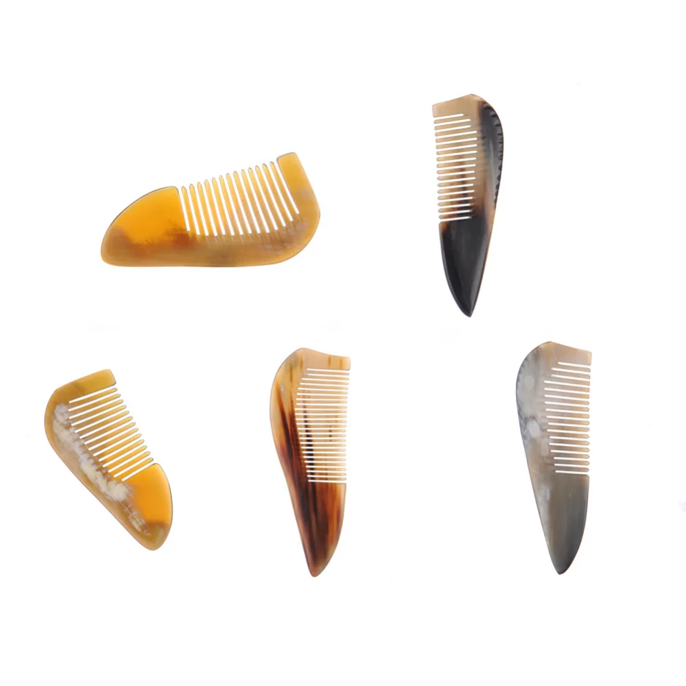 

High Quality 1pc Useful OX Horn Combs Pocket Tool Straight Hair Comb Natural Health Massage Brush Portable Handmade Craft Gift