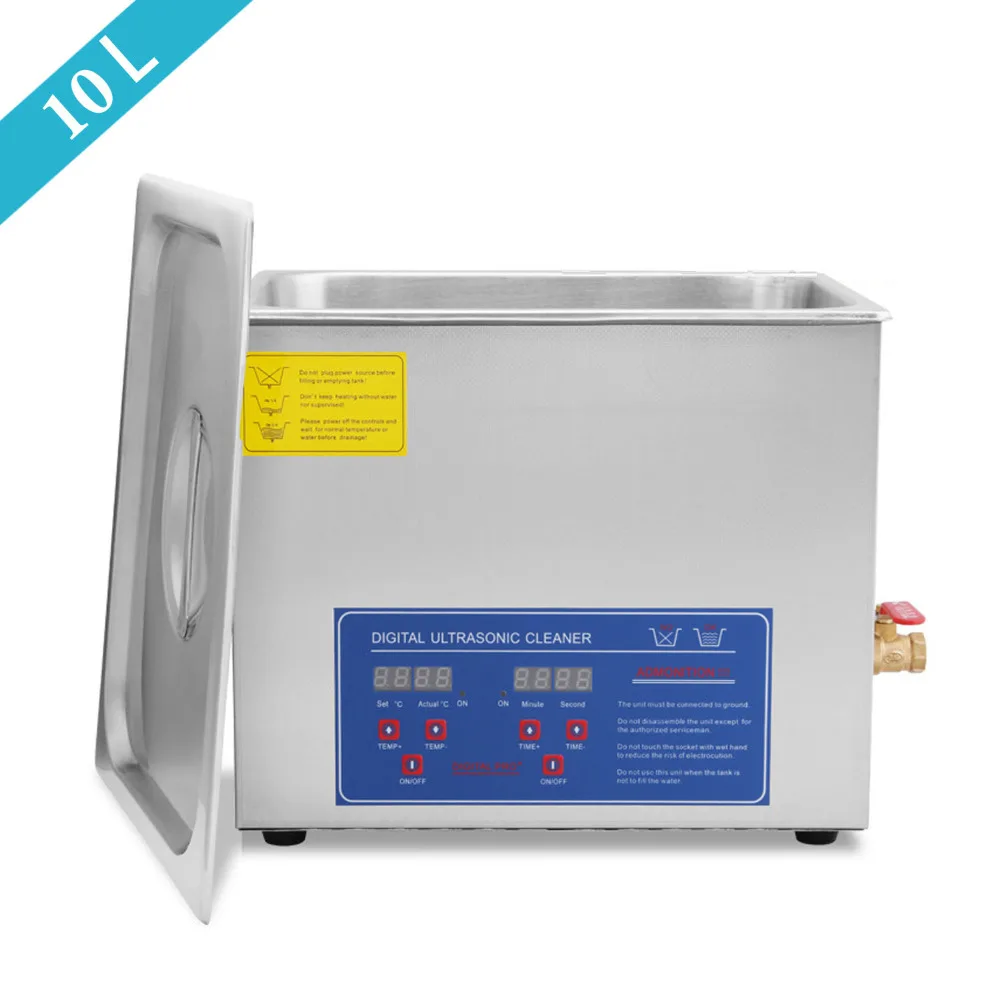 10L Digital Ultrasonic Cleaner Heater Timer Stainless Steel Ultra Sonic