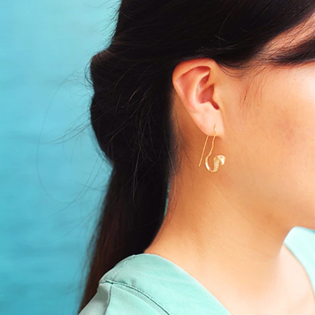 Vintage Special Snakes Handmade Drop Earrings - Image 2
