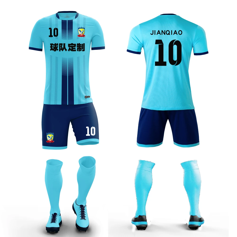 Kids Soccer Jersey Set 2021 Adult Football Jersey Tracksuit Men Boys