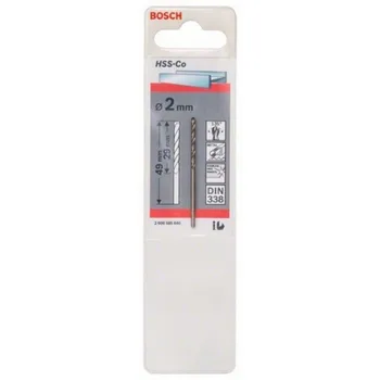 

BOSCH 2608585840 for metal Drill HSS-Co DIN338 2,0x24x49