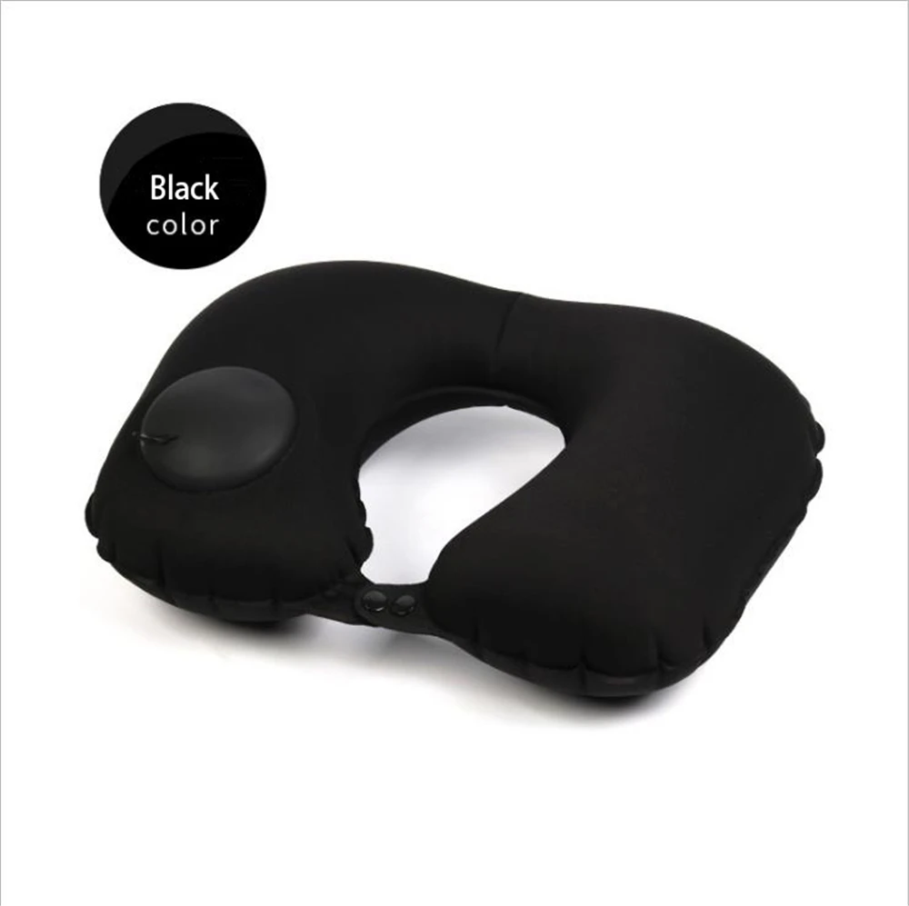 

U-Shaped Inflatable Travel Neck Pillow Automatic Motorcycle Car Air Cushion Headrest Pillow for Passat b6 Accessories