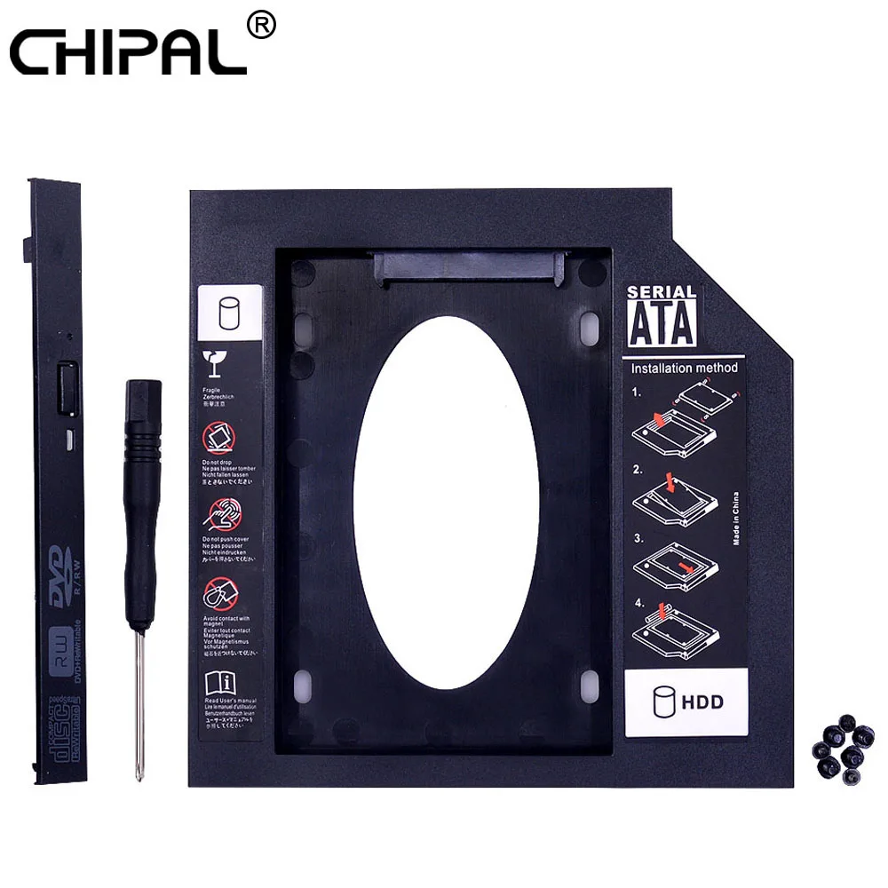 Универсальный Переходник CHIPAL для установки второго жесткого диска 9 5 мм SATA 3 0 2