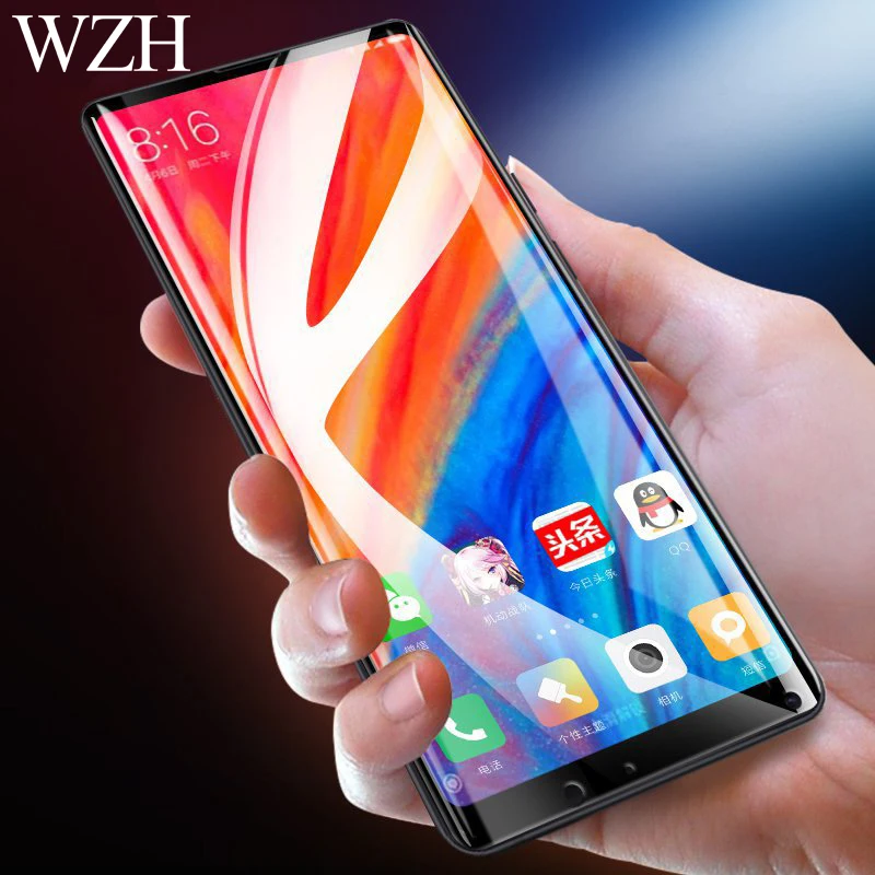 Защитное стекло закаленное 3D для Xiaomi Mi MIX 2/2 S | Мобильные телефоны и аксессуары