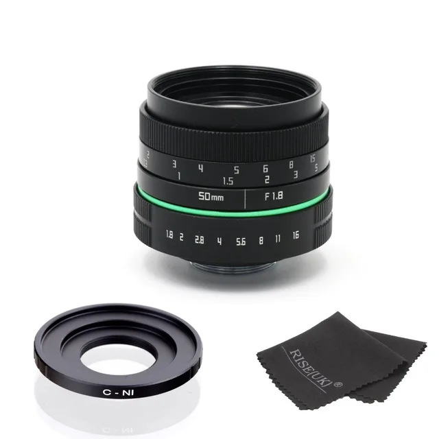 Best Price New 50mm f/1.8 C mount CCTV camera Lens for Nikon 1 Mount N1 Camera J1 J2 J3 V1 V2 S1
