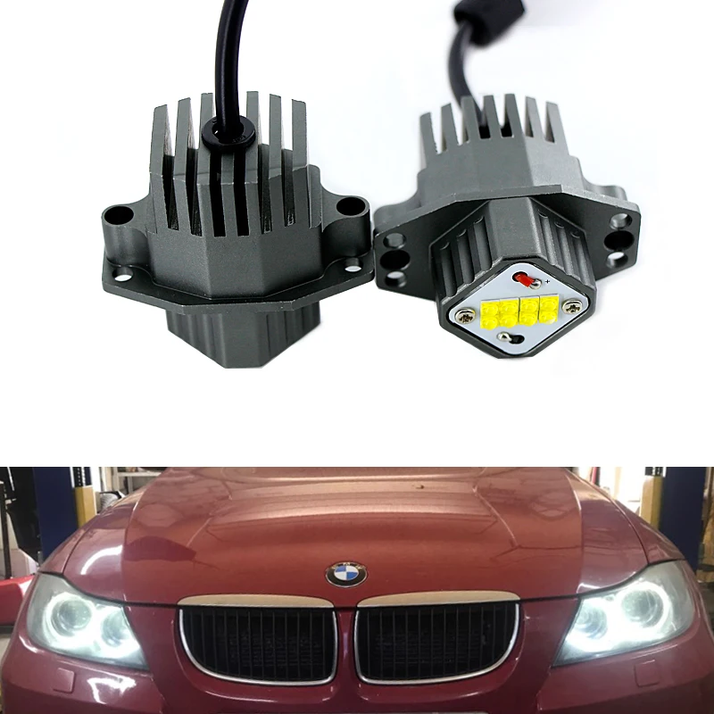 2 шт. E90 E91 3 серии 80 Вт светодиодный фонарь для глаз ангела лампы для BMW E90 E91 2005-2008 перед LCI с заводской ксеноновой фарой
