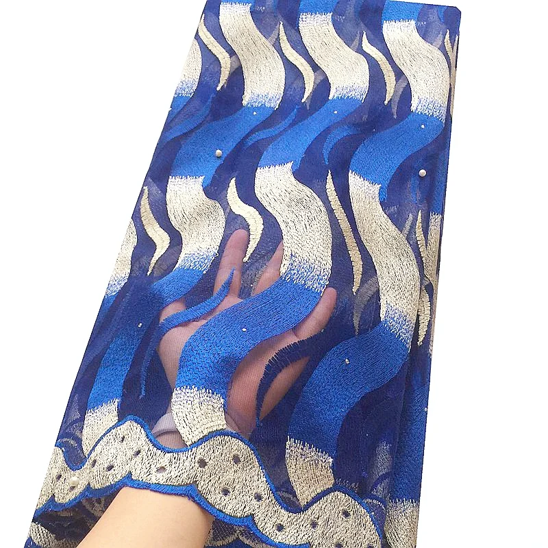 Royal Blue Lace Fabric