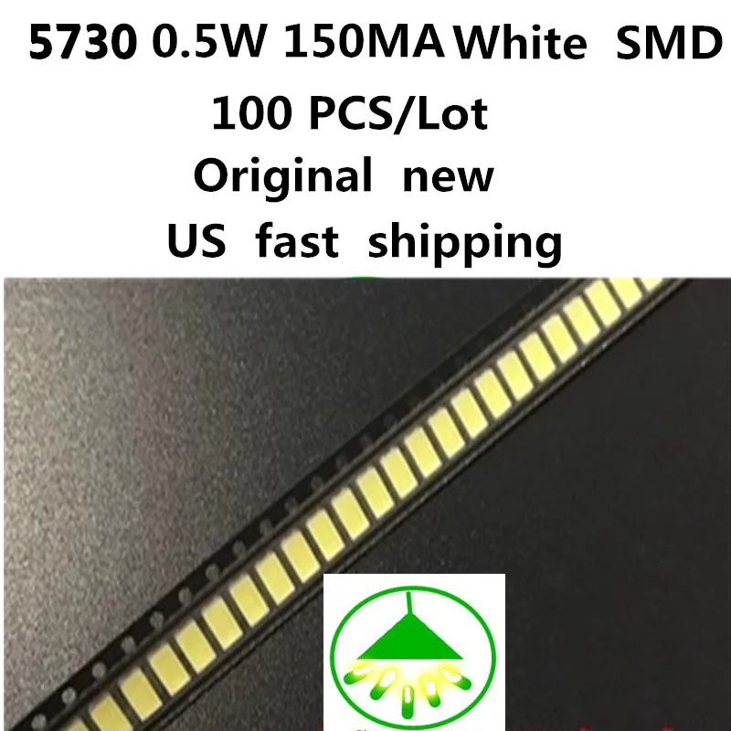 5730 шт. SMD 200 Диод Белый SMD 5730 0,5 Вт светодио дный 6000 К супер яркий чип 6500 SMD 5630 5730SMD 150mA PCB SMT светодиод