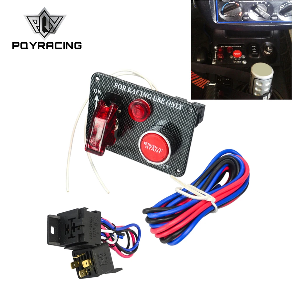 

PQY - High quality Car 12V Switch Ignition Engine Panel Switching Start Push Racing Car Button 2 Toggle hot PQY-QT312