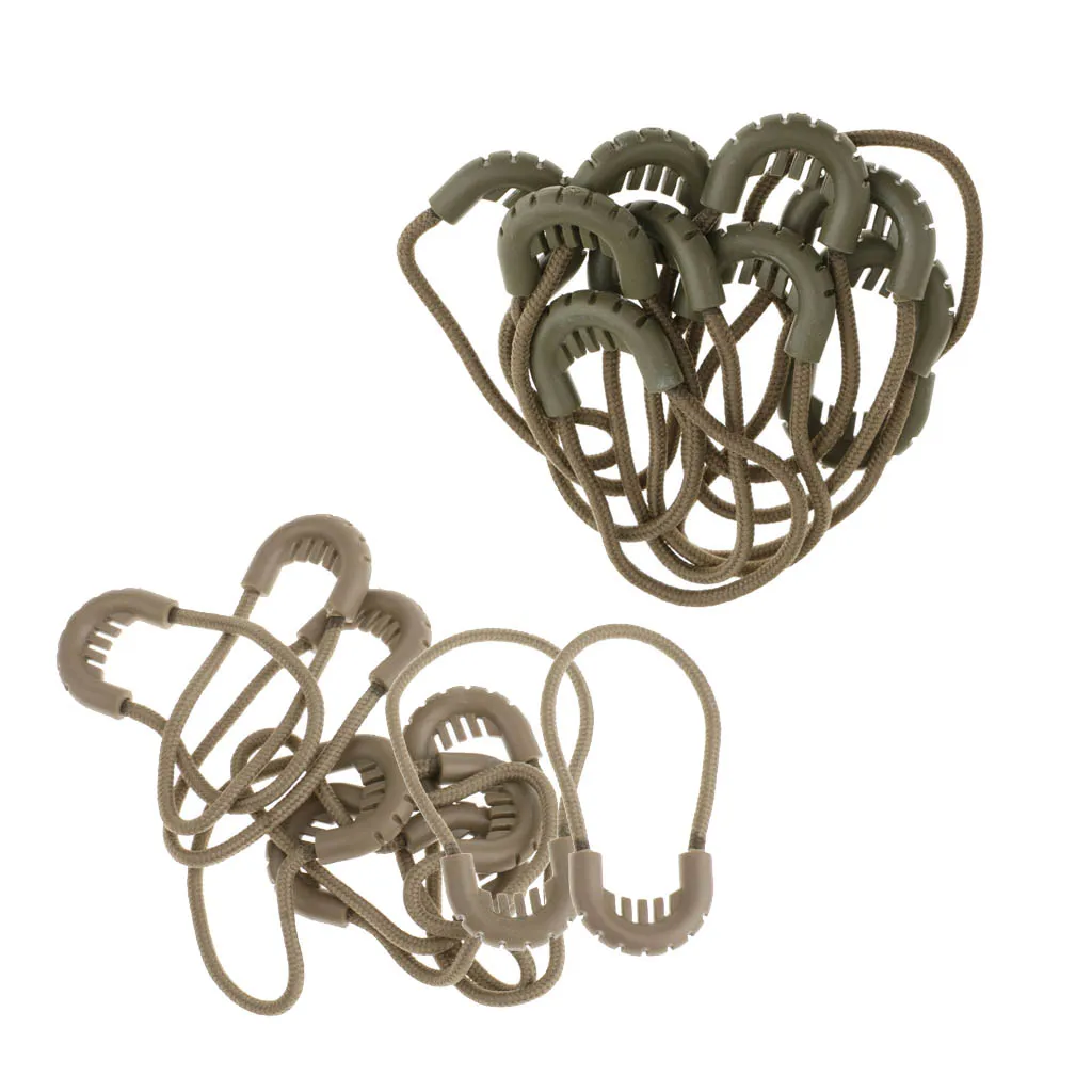 20 Pieces Zipper Pulls Cord Rope Ends Lock Zip Fastener For Jacket/Clothing/Bags