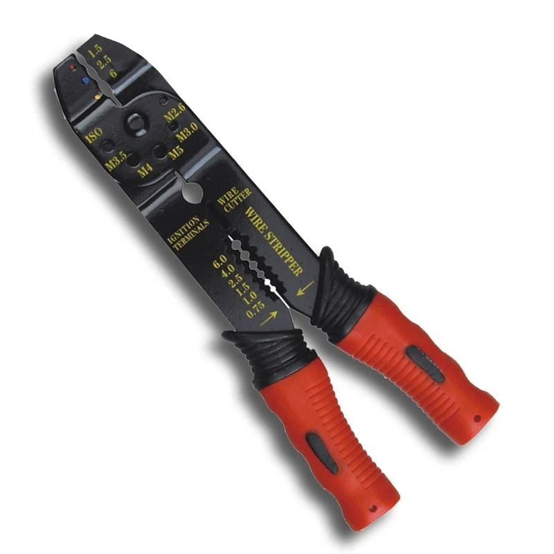 

8" Crimping Pliers Two-color non-s Wire strippers Electrical maintenance Multifunctional hardware tools