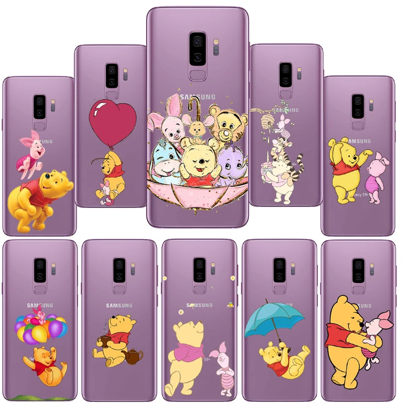 

Super Cute Cartoon Winnie Pooh silicone TPU Plastic Case Cover For Samsung 2016 2017 A3 A5 A6 A7A8 A8 PIUS J3 J5 J7