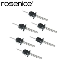 ROSENICE 6 шт. нержавеющая оливковое масло сталь свободный поток Pourers ликер бутылка Pourer вино Носик диспенсер принадлежности для кухонного бара