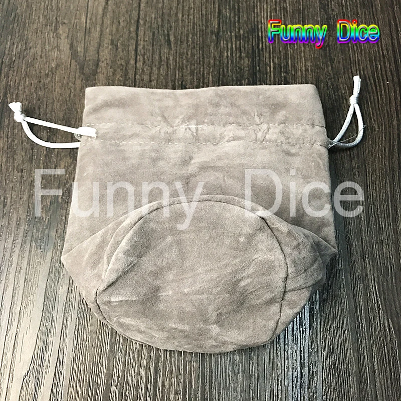 

Hot Velvet Dice Bag In Grey/Black/Bed Color with High Quality for Jewelry/fun Boardgame Dice Packaging