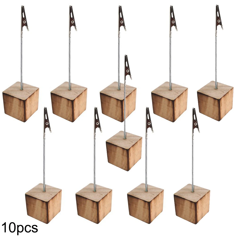

10pcs/set Cube Stand Alligator Wire Photo Clip,Memo Card Holder,Table Wedding Party Place Favor,Customized Gift Note Clamp