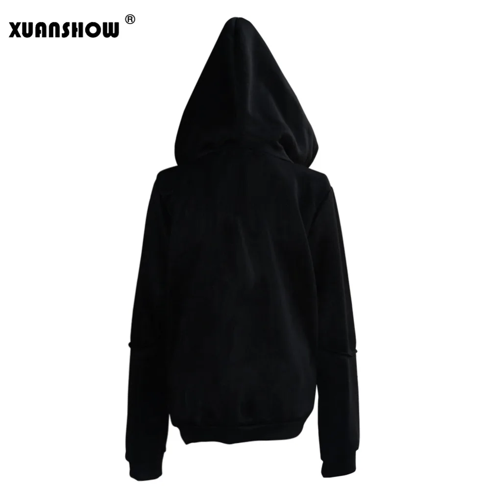 XUANSHOW 2020 новинка зима осень толстовка с капюшоном длинный рукав большая шапка