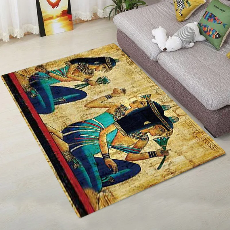 Египетский стиль Коврики противоскользящие большие ковры для гостиной, спальни, дивана, пола, коврик для кухни, коврик для йоги, домашний декоративный Придверный коврик